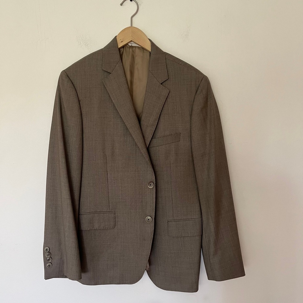Samuelsohn SB Beckett Mens 41S Brown Wool Micro-Check 2-Button Blazer Canada